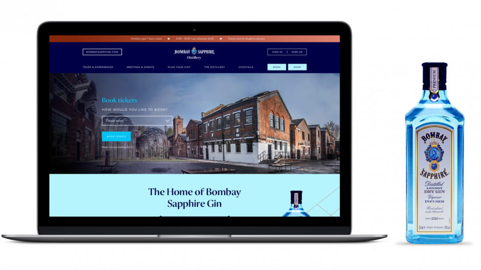 Webpage open on laptop