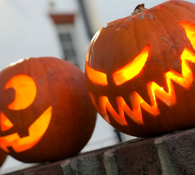 Carved Halloween pumpkins