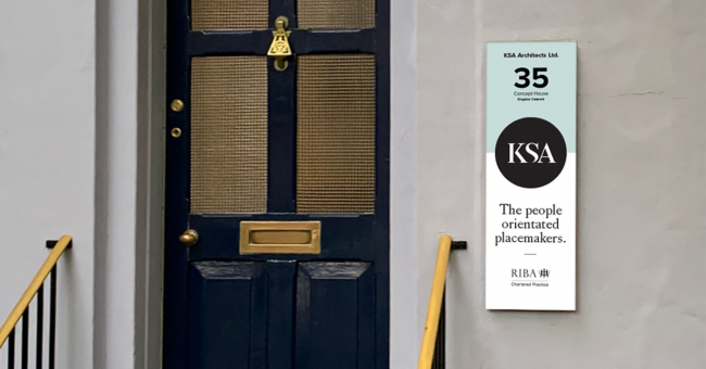 KSA sign outside door