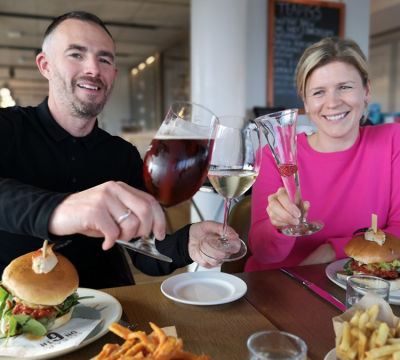 Employees having dinner